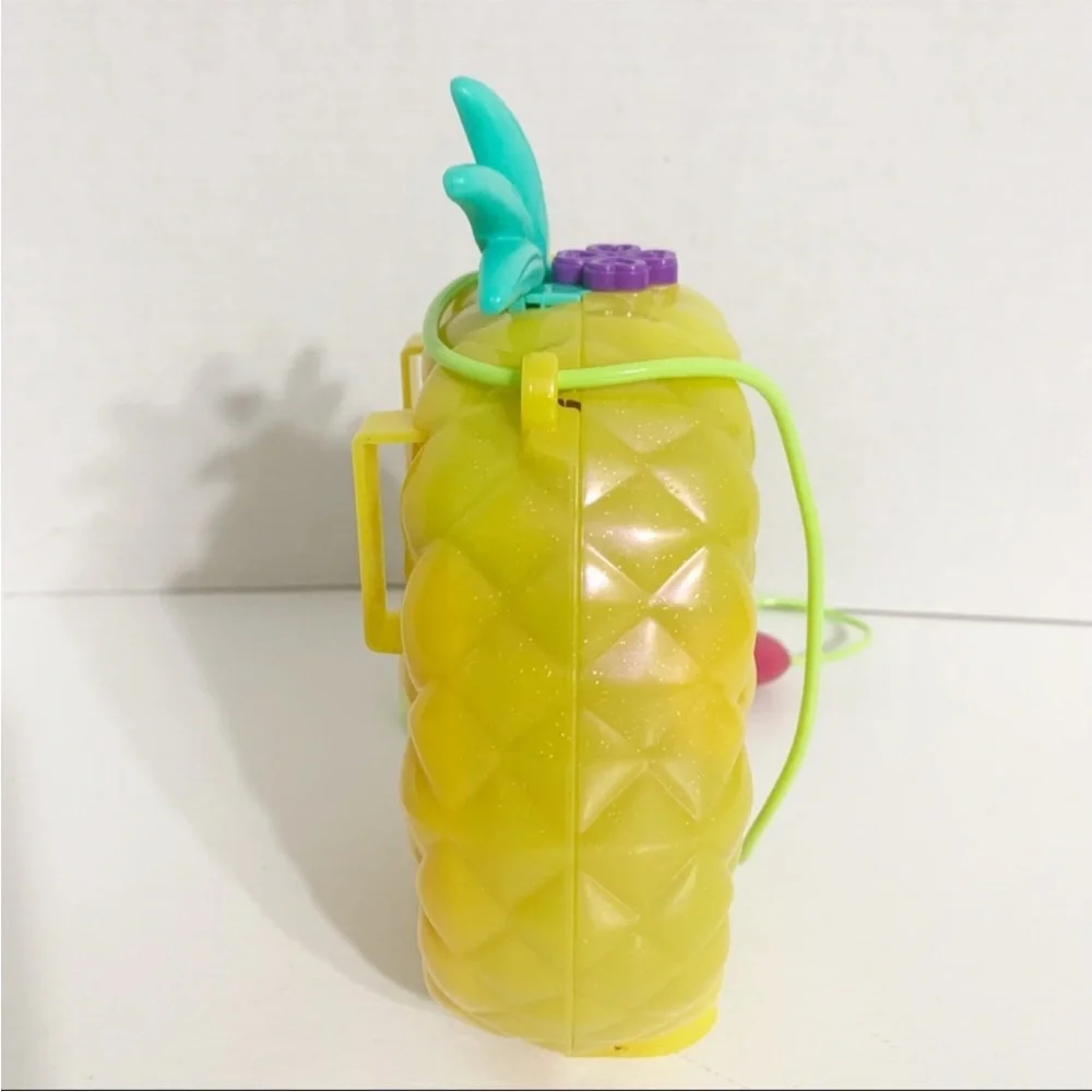 Polly Pocket Tropicool Plastic Pineapple 🍍 Crossbody Bag Purse Compact 💛🩷💜💚